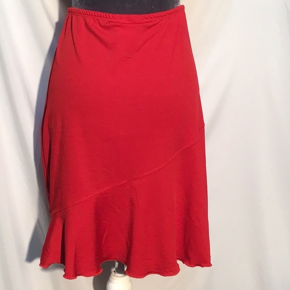 🌼Vintage 90’s🌼 Cloud 8 red flare hem skirt size medium - Picture 3 of 8